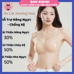 Áo Lót Nữ Áo Bra Nữ Đúc Su Có Hương Hoa Kháng Khuẩn Dây Đeo Lấp Lánh Đệm Dày Không Gọng Nâng Ngực Chống Xệ Mã V09 2