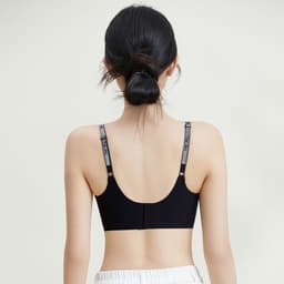 Áo Lót Nữ Áo Bra Nữ Đúc Su Có Hương Hoa Kháng Khuẩn Dây Đeo Lấp Lánh Đệm Dày Không Gọng Nâng Ngực Chống Xệ Mã V09 9