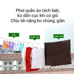 Dây xích phơi quần áo INOX có Móc Khóa chống trượt 4
