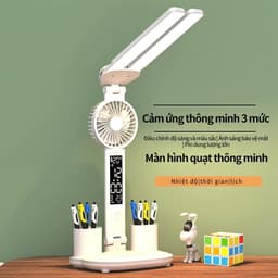 Đèn LED Để Bàn Đa Năng, Đèn Học Để Bàn Chống Cận Cao Cấp Với 3 đèn，đèn học，đèn học chống cận 2