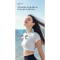 Quạt Đeo Cổ Mini D916 Xoay 360 Độ, 100 Cấp Độ Gió, Pin 1500mAh, Nhẹ Gọn, Sạc USB Tiện Lợi 2