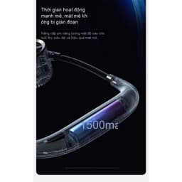 Quạt Đeo Cổ Mini D916 Xoay 360 Độ, 100 Cấp Độ Gió, Pin 1500mAh, Nhẹ Gọn, Sạc USB Tiện Lợi 3