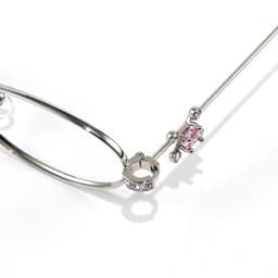 Gọng kính cận thời trang nam nữ NARO EYEWEAR  dáng oval phối đá sang trọng phong cách Y2K 8888 5