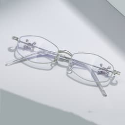 Gọng kính cận thời trang nam nữ NARO EYEWEAR  dáng oval phối đá sang trọng phong cách Y2K 8888 6