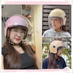 Mũ bảo hiêm trùm đầu kính chống lóa Nón bảo hiểm 3/4 nam nữ hàng chính hãng ANFAGO HELMETS 818 kính dài che cả mặt 2