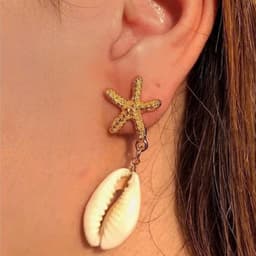 Bộ 4 Bông Tai/Khuyên Tai Vỏ Sò Vintage Bohemian - Quà Tặng Vibe Ocean Charm, Set Độc Đáo, Phong Cách Hàn Quốc 6