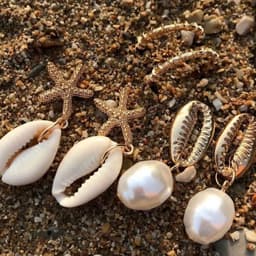 Bộ 4 Bông Tai/Khuyên Tai Vỏ Sò Vintage Bohemian - Quà Tặng Vibe Ocean Charm, Set Độc Đáo, Phong Cách Hàn Quốc 3