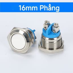 Công tắc Nhấn Nhả 𝟭𝟲𝗺𝗺 Luôn OFF 3A Kim Loại Chân Vít Nút Nhấn Tự Nhả Diy - 5