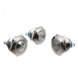 Công tắc Nhấn Nhả 𝟭𝟲𝗺𝗺 Luôn OFF 3A Kim Loại Chân Vít Nút Nhấn Tự Nhả Diy - 4