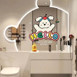 Miếng dán DECOR cửa kính Miếng Dán Hoạt Hình Dán Tường trang trí cửa hàng in hình chó dễ thương 6