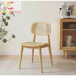 Ghế An Titus Gỗ Ash Kết Hợp Đan Mây CORIHOME, Nệm Gỗ Hoặc Bọc Nỉ,Da. Màu Sắc Tuỳ Chọn Theo Yêu Cầu 4