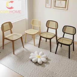 Ghế An Titus Gỗ Ash Kết Hợp Đan Mây CORIHOME, Nệm Gỗ Hoặc Bọc Nỉ,Da. Màu Sắc Tuỳ Chọn Theo Yêu Cầu 6