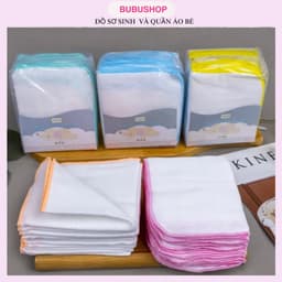 Set 10 Khăn Sữa 4 Lớp Taco dày dặn và mềm mại kích thước 25x28cm phù hợp cho bé sơ sinh 1