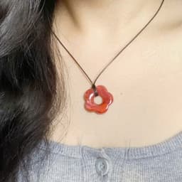 Vòng Cổ Nữ Mặt Hoa Năm Cánh Đỏ - Quà Tặng Vibe Ocean Charm, Xinh, Phong Cách Hàn Quốc, Thời Trang Sang Trọng 8