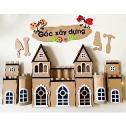 đồ trang trí mầm non steam, mô hình nhà trang trí lớp học cho bé 6