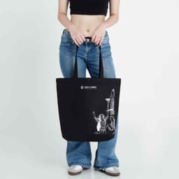 Túi Vải tote Ngăn Rộng Bag Simple Carry Tote Eco  Phong Cách Hàn Quốc siêu nhẹ 9