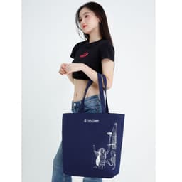 Túi Vải tote Ngăn Rộng Bag Simple Carry Tote Eco  Phong Cách Hàn Quốc siêu nhẹ 4