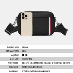 [4-25/9 TẶNG QUÀ TRUNG THU 599K] Túi Đựng Ipad Nam LECOS LTH3 Vải Oxford Chống Nước Đựng Ipad Tài Liệu đi Làm Gọn Gàng 5