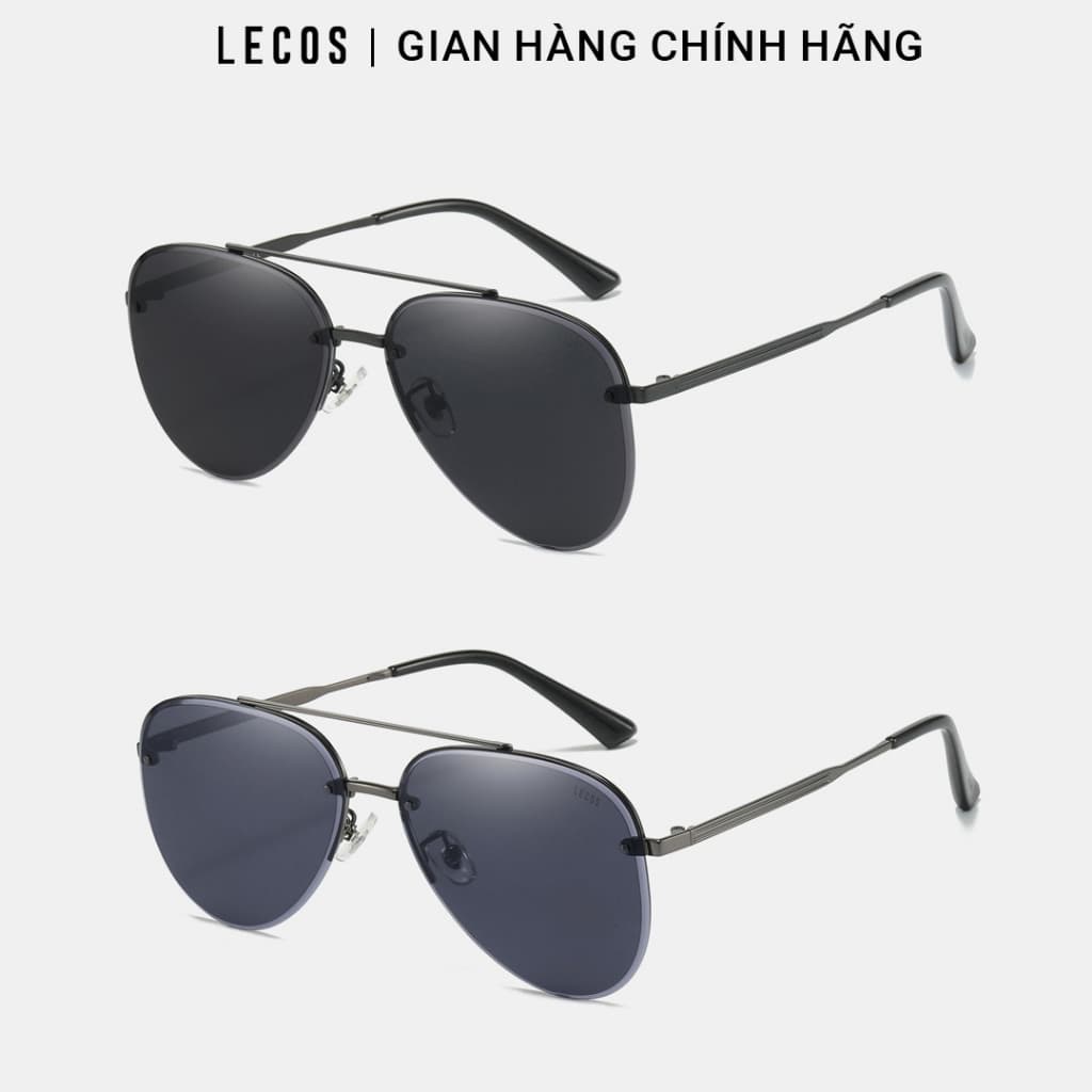 Kính Phi Công Nam LECOS LK37 Gọng Thép Không Gỉ Lái Xe Dạo Phố