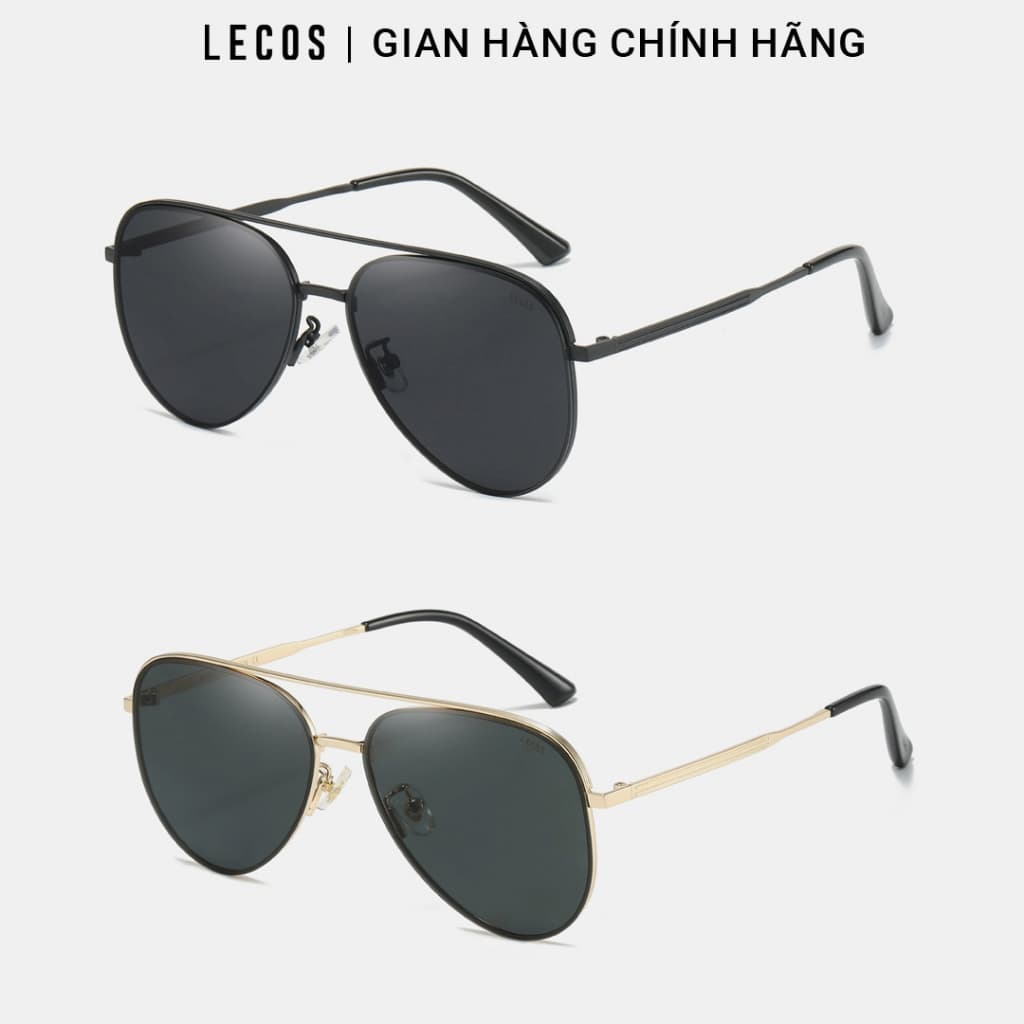Kính Phi Công Nam LECOS LK47 Tròng Phân Cực Chống Lóa đi Làm Gặp Đối Tác