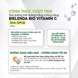 Sữa dưỡng thể trắng da Bielenda Bio Vitamin C Moisturizing And Toning Body Milk Niacinamide 400ml 4
