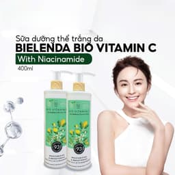 Sữa dưỡng thể trắng da Bielenda Bio Vitamin C Moisturizing And Toning Body Milk Niacinamide 400ml 2