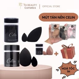Mút tán nền Celin chuyên dụng cho trang điểm siêu mềm ít hút nền đàn hồi cao 2