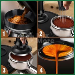 Tamper Espresso cân bằng lực, nén cà phê lò xo chuẩn size 51mm, 53mm, 58mm chuyên dụng cho pha máy Mixmore 4