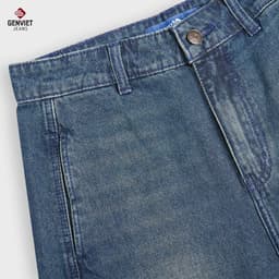 [ẨN] Quần Ngố Nữ GENVIET JEANS Dáng A Vải Bò Cao Cấp Cạp Cao Có Light Sáng Thời Trang S251.G. 8953 2