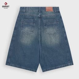 [ẨN] Quần Ngố Nữ GENVIET JEANS Dáng A Vải Bò Cao Cấp Cạp Cao Có Light Sáng Thời Trang S251.G. 8953 3