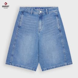 [ẨN] Quần Ngố Nữ GENVIET JEANS Dáng A Vải Bò Cao Cấp Cạp Cao Có Light Sáng Thời Trang S251.G. 8953 5