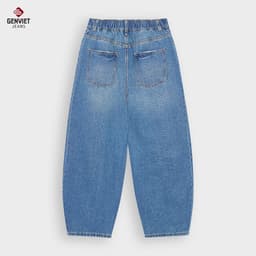 Quần Baggy Nữ GENVIET JEANS Chất Cotton USA Dáng Col Thụng Thời Trang Basic 8893 6
