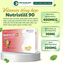 Vitamin bầu NUTRISTILL 90 Chính hãng Italia 30v - Bổ sung sắt, acid folic, DHA + vitamin tổng hợp cho mẹ bầu 3