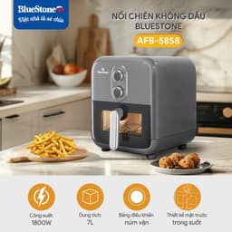 Nồi Chiên Không Dầu Bluestone AFB-5858, 7.0Lit - 1800w, Giỏ Chiên Mặt Kính, Hàng Chính Hãng 2