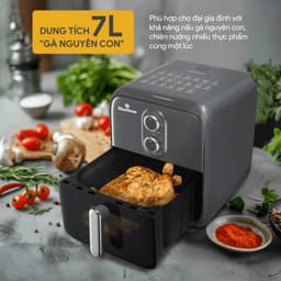 Nồi Chiên Không Dầu Bluestone AFB-5858, 7.0Lit - 1800w, Giỏ Chiên Mặt Kính, Hàng Chính Hãng 7