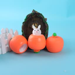 Đồ Chơi Bóp Mềm Squishy Thỏ Cà Rốt Nắn Bóp Thò Thụt Giảm Căng Thẳng Thú Vị 4