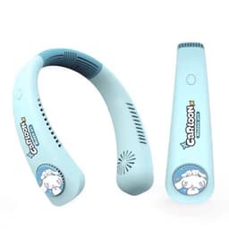 Quạt Đeo Cổ Mini Không Cánh Tích Điện Hình Thỏ Hồng - Gấu Trúc - Cinimoll ,3 Chế Độ Kèm Cap Sạc USB Tiện Lợi 3