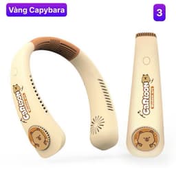 Quạt Đeo Cổ Mini Không Cánh Tích Điện Hình Thỏ Hồng - Gấu Trúc - Cinimoll ,3 Chế Độ Kèm Cap Sạc USB Tiện Lợi 8