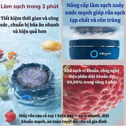 Máy Khử Khuẩn Thực Thẩm Donlim-1236 Bản Cao Cấp Diệt Khuẩn 99,99%, Công Nghệ Điện Phân Khử Trùng Rau Củ Quả Thịt Cá 3