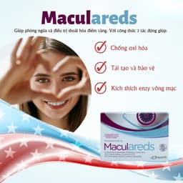 Viên uống bổ mắt Maculareds hộp 30 viên phòng ngừa và hỗ trợ thoái hoá điểm vàng nhập khẩu Châu Âu 8
