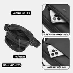 [4-25/9 TẶNG QUÀ TRUNG THU 599K] Túi Đựng Ipad Nam LECOS LTH6 Vải Oxford Chống Nước Nhỏ Gọn Tiện Lợi Mang Hằng Ngày 7