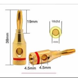 (Giá 1 cặp) Jack Giắc Bắp Chuối 4mm Kim Loại Mạ Vàng Phụ Kiện Loa Diy - 2