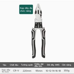 Kìm cắt sắt CRV Fute siêu khỏe cắt đứt mọi loại thép,ổ khóa dây xích cáp điện, kềm điện đa năng bấm cos loại tốt----- 2