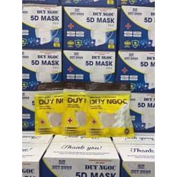 Khẩu trang 5D hộp 100 chiếc 3 lớp - Khẩu Trang kháng khuẩn 5