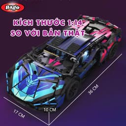 [Bản VIP] Mô Hình Lắp Ráp Siêu Xe Lambo Cyber 1314PCS 1:14 Đồ Chơi Ô Tô Điều Khiển Lắp Ghép Siêu Xe 2