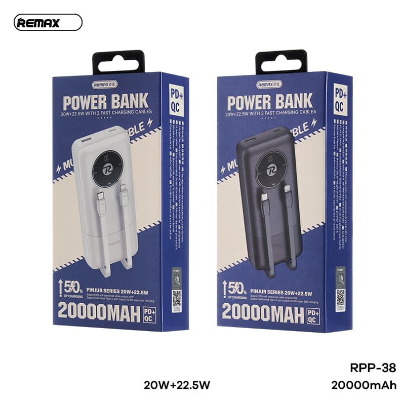 Pin Dự Phòng Sạc Nhanh 22.5W Remax RPP-38 20.000mah và 22.5W Remax RPP-623 20.000mah