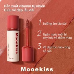 Son Mooekiss Mềm Mịn, Bóng Mỏng, Tint Nhung Lì, Dưỡng Ẩm, Không Khô Môi Và Lâu Trôi 3g-MP2K 8
