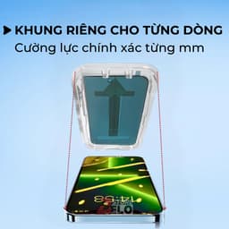 Kính Cường Lực Khung Tự Dán HD GLASS Lọc Bụi Tự Động, Miếng Dán Màn Hình Cho iPhone Full Viền 4D Siêu Mỏng 0.22mm Minado 3