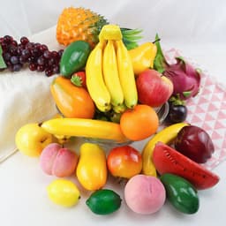 Set lát hoa quả trái cây giả dưa hấu , kiwi , táo , dâu tây , lát chanh 6