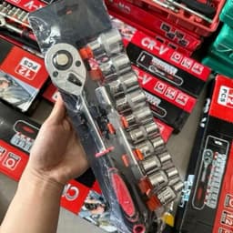 BỘ DỤNG CỤ SỬA CHỮA 12 CHI TIẾT CAO CẤP - Bộ tuýp đầu khẩu 8-24mm, thép cứng siêu bền, đa năng 3